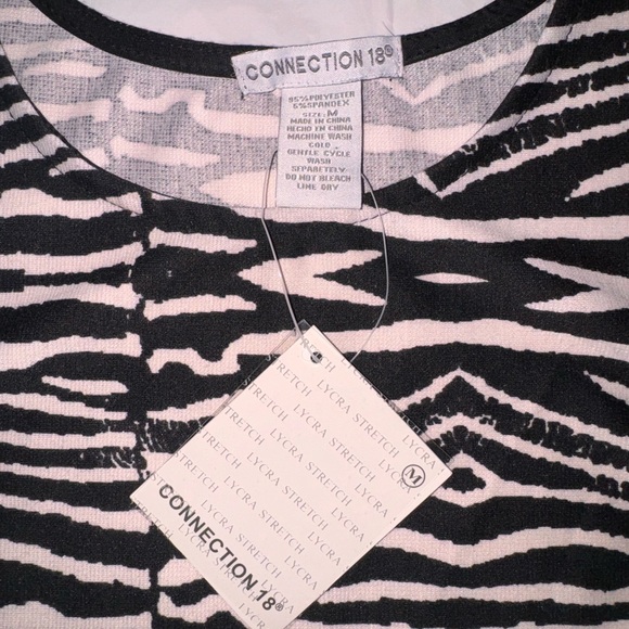 Connection 18 Black and White Mini Dress with Yellow Accents - Picture 8 of 8